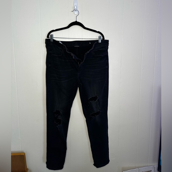 AE black distressed ne(x)t level stretch jeans - Picture 1 of 5